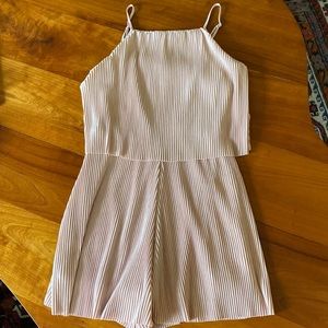 Pale pink satiny romper